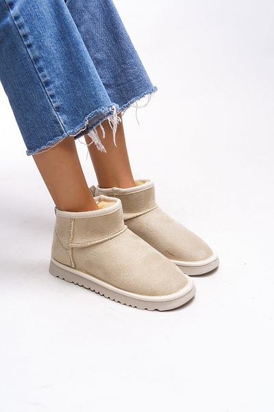 Riccon Emellantha Beige Γυναικείες Άνετα Μπότες - 00121040
