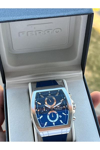 FERRO 30 Mt Water Resistant Men's Wrist Watch with Silicone Cord - Interior Functions Active Efm.31346-L3