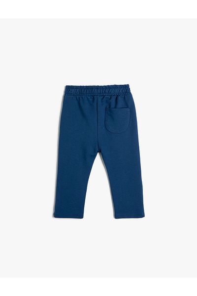 Koton Jogger Sweatpants Tie Waist Color Contrast Raised Cotton