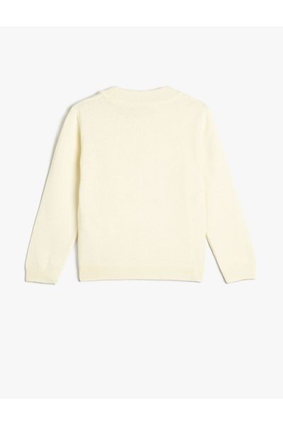 Koton Knitwear Sweater - Long Sleeve, Half Stand Collar