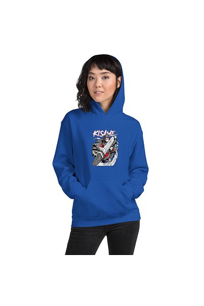 Moda Glo Hanorac unisex cu glugă cu imprimeu Kisane