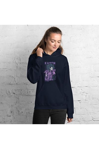 Moda Glo Унисекс суитшърт с качулка и щампа Kanon