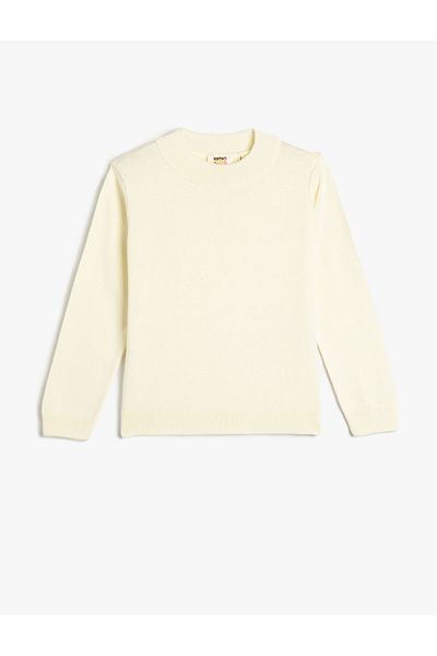 Koton Knitwear Sweater - Long Sleeve, Half Stand Collar