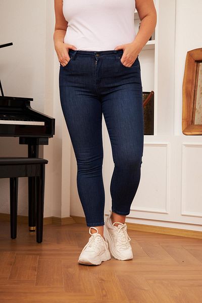 RMG Plus Size Dark Navy Blue Trousers
