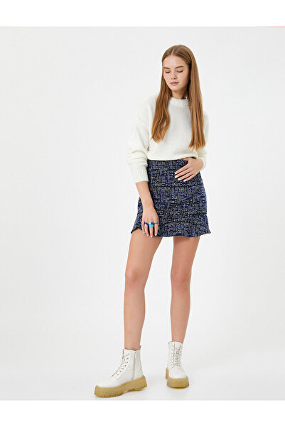 Koton Базов трикотажен пуловер с кръгло деколте и дълъг ръкав