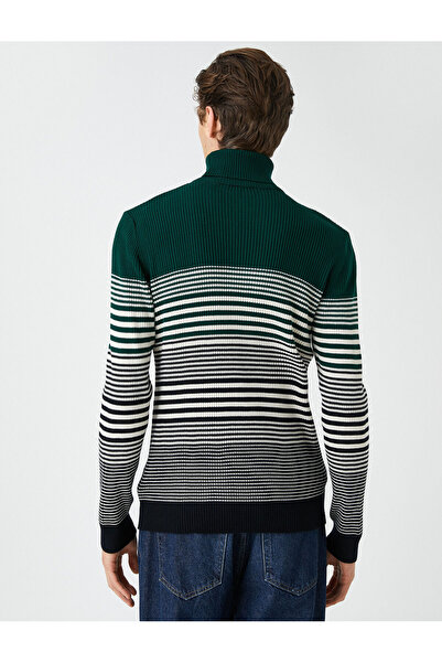 Koton Tricotaje de bază Pulover cu gât rotic Color Block Slim Fit