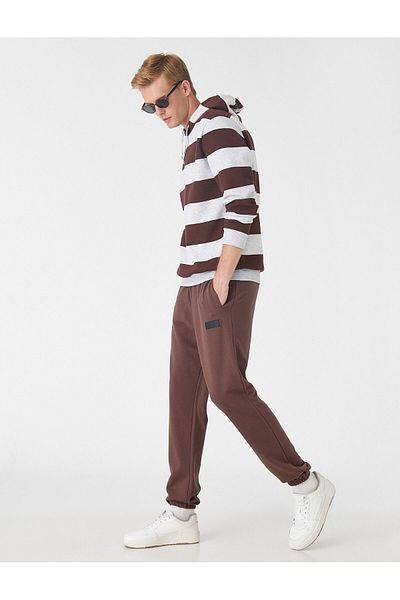 Koton Hooded and Pocket Ribbed Sweatshirt
