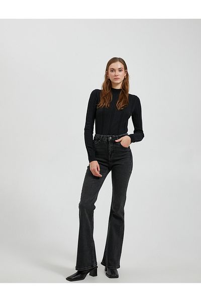 Koton Soft Textured Knitwear Sweater Turtleneck