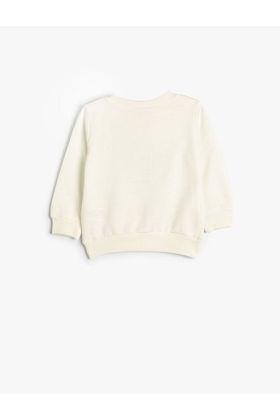 Koton Unicorn Sweatshirt Long Sleeve Crew Neck Raised Cotton