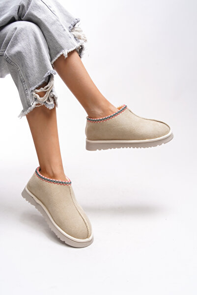 Riccon Giselsaria Kadın Kısa Rahat Bot 00121020 Bej