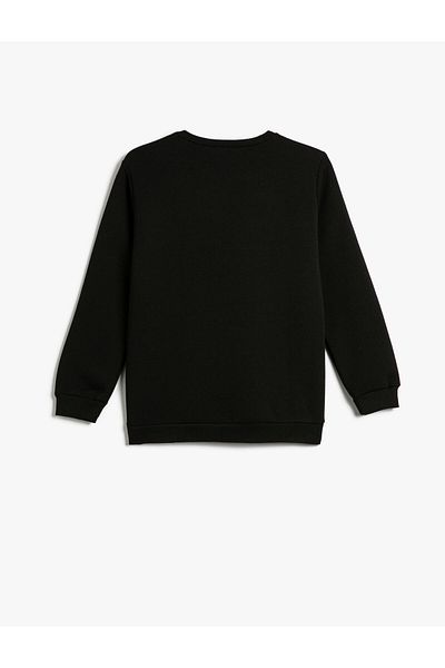 Koton Sweatshirt Crew Neck Slogan Printed Long Sleeve Raster