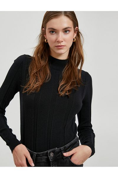 Koton Soft Textured Knitwear Sweater Turtleneck