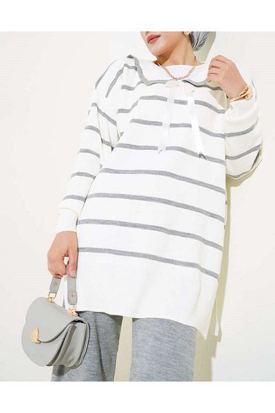 Lavanta Tekstil Baby Collar Bow Knitwear Double Set