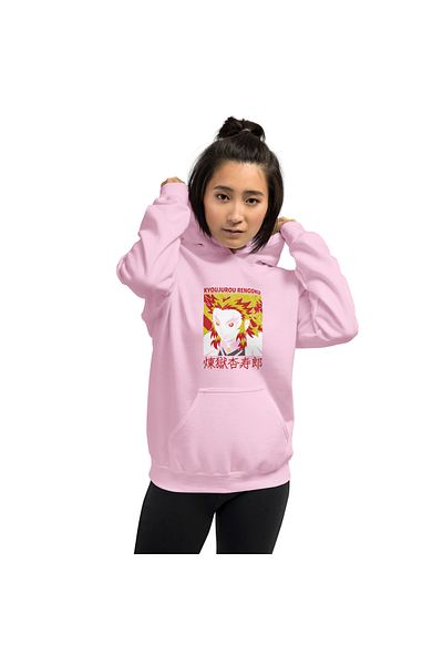 Moda Glo Φούτερ Unisex Kyoujorou Rengoku με στάμπα με κουκούλα