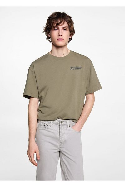 Mango Teen Βαμβακερό παντελόνι με κανονική εφαρμογή