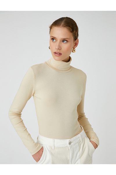 Koton Turtleneck T-Shirt Long Sleeve Slim Fit