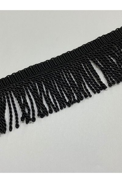 karantuhafiye Black Twisted Tassel - 1 Merte Sofa Pillow Cover