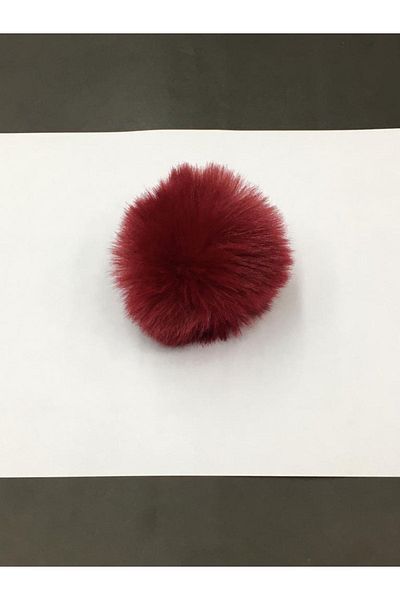 karantuhafiye Pompom / Yumoş Pompom 7 Cm Claret Red