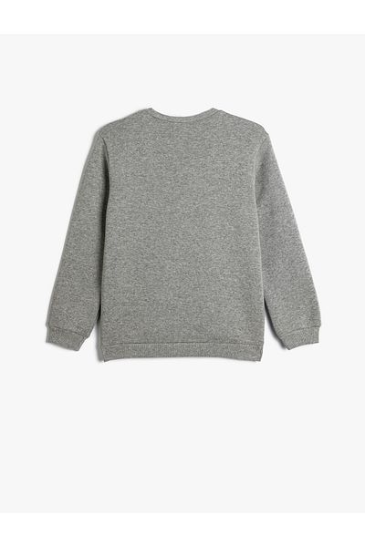 Koton Long Sleeve Crew Neck City Themed Sweatshirt - Raster