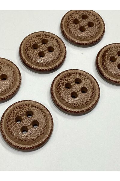 karantuhafiye Coat Button / Leather Look / Tan Set of 6 3 cm