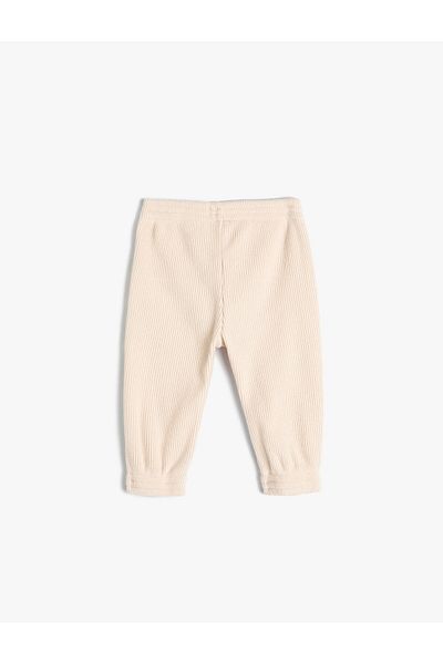 Koton Basic Jogger Sweatpants mit Bindegürtel gerippt