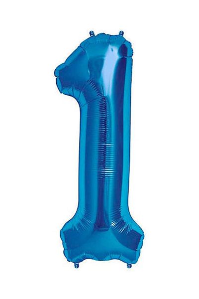 DÜVENCİ TİCARET 34 Inch Blue Number Foil Balloon