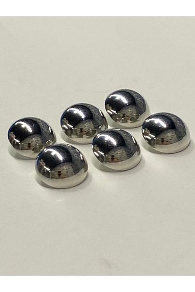 karantuhafiye Coat Trench Coat Button Set Curved Silver Set of 6 2.3 Cm