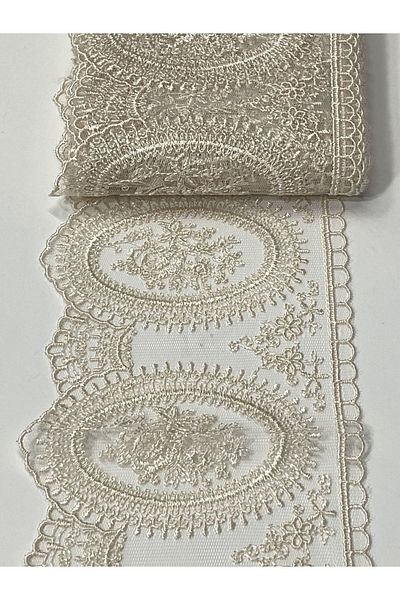 karantuhafiye Cream Guipure Lace 9 meters