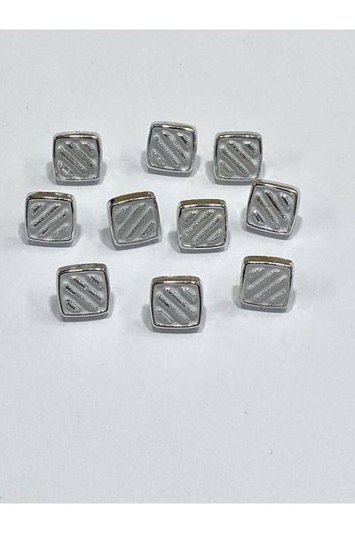 karantuhafiye Blouse Shirt Button/Metallized (Plastic) Button / Set of 10 / 1 cm
