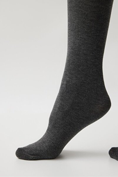 Katia&Bony Cotton Plain Women's Pantyhose Anthracite