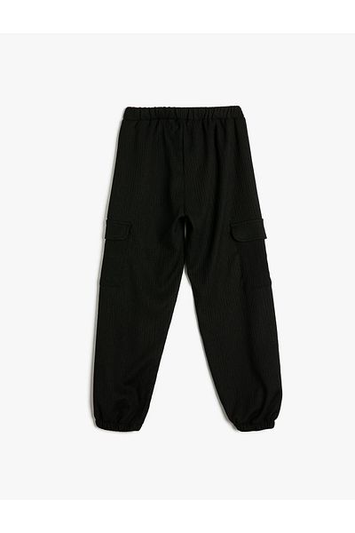 Koton Pantaloni de sport de bază Cargo Jogger cu buzunare și talie elastică