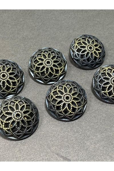 karantuhafiye Coat Coat Button / Metal Button / Antique Yellow / 3 Cm / Set of 6/mde