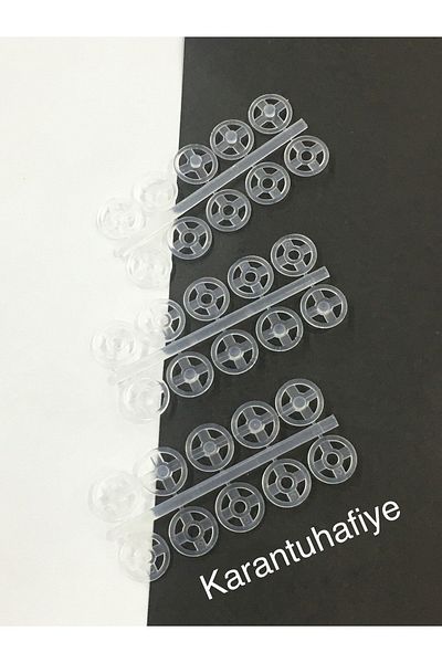 karantuhafiye Snap Fastener Transparent 10 Mm Set of 15