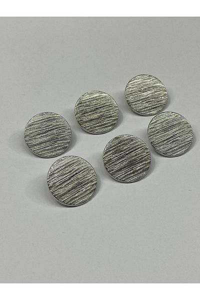 karantuhafiye Trench Coat Jacket Button Set Striped Coin Model Silver