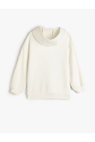 Koton Basic Hooded Sweatshirt Long Sleeve Kangaroo Pocket Ribbon