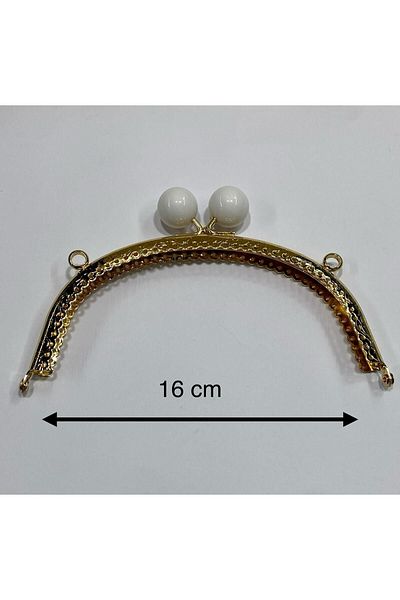 karantuhafiye Bag and Wallet Clip Oval 16 Cm Model with Pearls