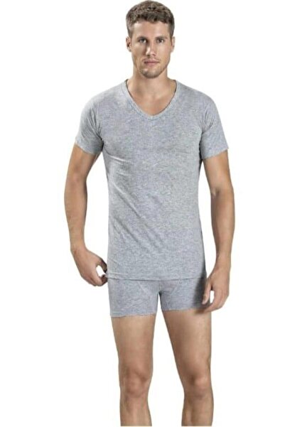 Jiber JİBER 112 MEN'S V-NECK HALF SLEEVE UNDERSHIRT 10 PIECES