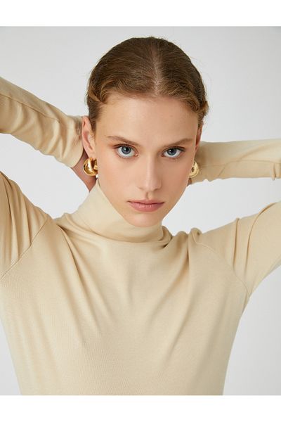 Koton Turtleneck T-Shirt Long Sleeve Slim Fit