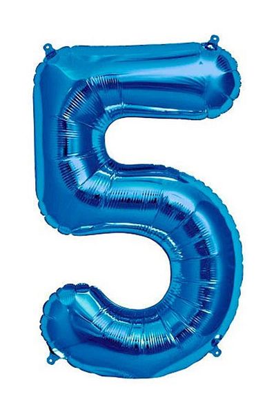 DÜVENCİ TİCARET 34 Inch Blue Number Foil Balloon