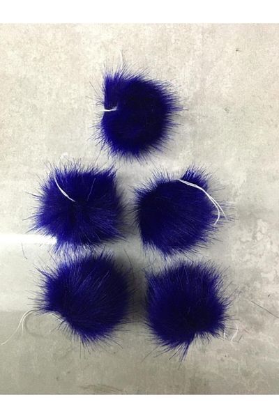 karantuhafiye Pompon 4 Cm Set of 5 Saks Blue
