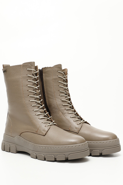 GÖNDERİ(R) Dámské/dívčí boty Mink Floater na zip s gumovou podrážkou z pravé kůže