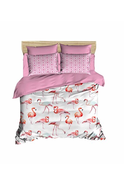 Fabeteks Flamingo 3D Digital Double Duvet Cover Set