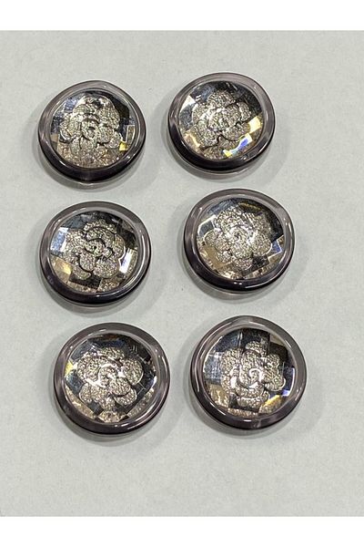 karantuhafiye Jacket and Sleeve Button Italian Button Set of 6 Grey 2 CM d2002