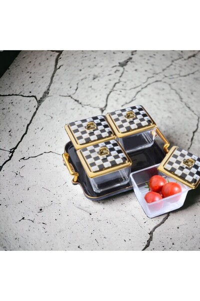 es home collection Porselen Cam 4'lü Kahvaltılık