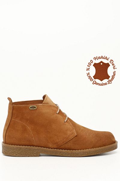 GÖNDERİ(R) Γυναικείες / Κορίτσια Tan Suede Oxford Mold Rubber Sole από γνήσιο δέρμα
