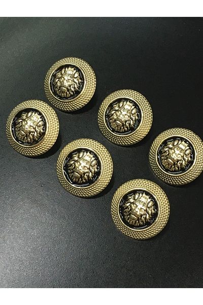 karantuhafiye Trench Coat And Jacket Button Lion Model Set Set of 6