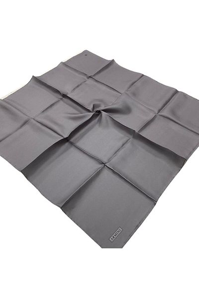 Armine Grey Solid Color Tivil Silk Scarf 10D02-25