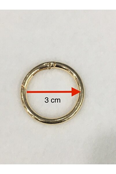 karantuhafiye Çanta Halkası Yuvarlak Yaylı Klips 3 Cm 4 Lü Set