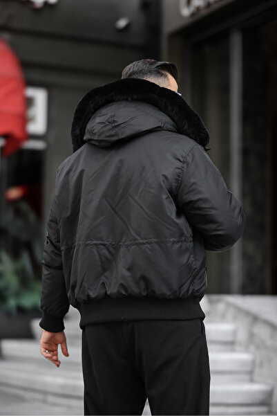 RHONES KAPÜŞON KÜRKLÜ ERKEK BOMBER MONT