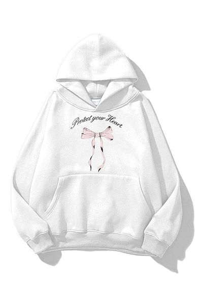 1blood Hanorac alb unisex „Protect Your Heart”.